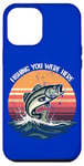 Coque pour iPhone 12 Pro Max Vintage Fishing You Were Here : des jeux de mots qui accrochent le cœur de papa