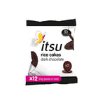 Itsu Dark Chocolate Rice Cakes Healthy Snack, 34 g, Pack of 12