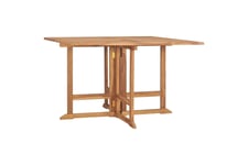 Sammenleggbart hagespisebord 110x110x75 cm heltre teak - Brun Spisebord ute