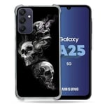 Cokitec Coque Renforcée pour Samsung Galaxy A25 5G Tete de Mort Triple