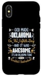 Coque pour iPhone X/XS Oklahoma Dieu a fait l"Oklahoma au huitième jour drôle Oklahoma