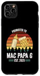 Coque pour iPhone 11 Pro Max Funny New Grandpa Design - Promoted to Mac Papa G 2025