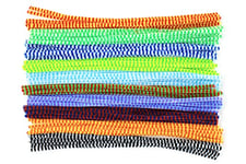 Bright Ideas Pipe Cleaners – Chenille Stripe PK100 Long Assorted 30cm x 6mm, Multi Colour Pipe Cleaners for Arts & Craft, 10 Bright and Colourful Stripe Combinations Cleaners For Crafting. BI7989.