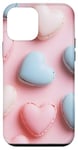 Coque pour iPhone 12 mini Motif macaron en forme de cœur pastel