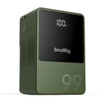 SMALLRIG Batterie V Mount VB99, 99 Wh / 6800 mAh avec PD 100 W USB-C Charge Rapide, avec D-Tap, USB-A, Double Port DC, Écran OLED, pour Appareil Photo, Caméscope, Moniteur, Lampe Vidéo, Vert - 4930