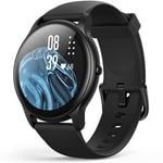 AGPTEK Smart Watch for Men, 1.3'' Full Touch Fitness LW11 Watch with Heart Rate Monitor, DIY Watch Face, Message Notification, 5ATM Waterproof Outdoor Sports Smartwatch for Android iOS Phones, Black