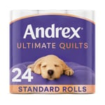 Andrex Toilet Rolls x24 Supreme Quilts Fragrance-Free 3 Ply Toilet Paper