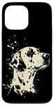 Coque pour iPhone 13 Pro Max Color Splash Dalmatien Amoureux des animaux