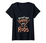 Womens Dowsing Paranormal - Water Divining Rods Dowsing V-Neck T-Shirt