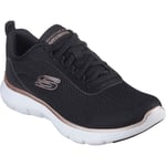 Skechers Flex Appeal 5.0 Uptake Textile Women's Black/Rose Gold Trainers