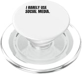 I RARELY USE SOCIAL MEDIA Funny White Lie Joke Party Costume PopSockets PopGrip for MagSafe