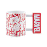 Paladone |Marvel Logo Shaped Ceramic Coffee Mug | Officially Licensed Disney Marvel Merchandise | Collectors Item | Superhero Novelty Gifts | Drinkware