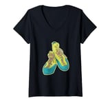 Womens Old rock climbing shoes illustration climbing gear V-Neck T-Shirt