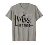 Mrs. Est. 2024 Just Married Wedding Wife Mr & Mrs T-Shirt