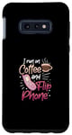 Coque pour Galaxy S10e Coffee Addict Latte Lovers 90S Téléphone portable vintage à clapet