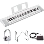 Yamaha NP-35 Piaggero Digital Keyboard with 76 Graded Soft-Touch Sensitive Keys, HPH-150 Headphones, L-2C Keyboard Stand, and sustain Pedal