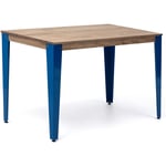 Box Furniture - Table bureau Lunds 160x80x75cm Bleu-Effect Vintage.