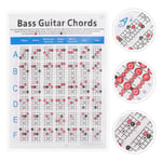 Copper Sheet Electric Bass Chord Diagram Fret Board Chart Fingering