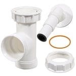 Appliance Trap Adaptor 40mm Washing Machine Dishwasher Waste Pipe Tee Kit 1 1/2"