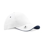 Beechfield Pro-Style Ball Mark Golf Cap - keps - White/French Navy - One Size