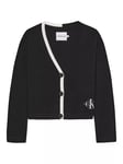 Calvin Klein Kids' Cotton Cardigan, Black