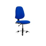 Dynamic Permanent Contact Backrest Task Operator Chair Without Arms Eclipse I Blue Seat Without Headrest High Back and Hi Rise Draughtsman Kit