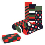 Happy socks Strumpor 3P Classic Holiday Gift Box Röd/Grön bomull Strl 36/40