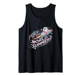 Out of This World Summer Santa Spaceship Adventure Design Tank Top