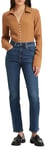 Levi's Women's 724 High Rise Straight Jeans, Blue Wave Dark, 33W / 32L