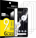 NEW'C [3 Pack Designed for Google Pixel 7 Screen Protector Tempered Glass,Case