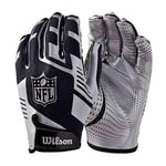 Wilson NFL Stretch FIT RECEIVERS Glove Gants de football américain Mixte Adulte, Argent, Taille Unique