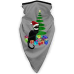 fudin Le Chat Noir Christmas White Windproof Sports Face Scarf Bandana Balaclava Face Towel