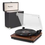 RP112L Vinyl Record Player with Bluetooth Output and Vinyl LP Case - Wood