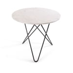 OX Denmarq - O Dining Table Ø80 Black Steel/White Marble - Spisebord - Dennis Marquart - Hvit - Metall/Stein