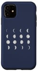 Coque pour iPhone 11 12 phases de lune astronomie ciel nocturne Meme