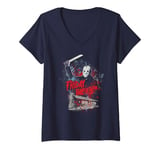 Womens Friday the 13th Jason Cabin V-Neck T-Shirt