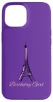 Coque pour iPhone 15 Paris France Tour Eiffel Anniversaire Fille