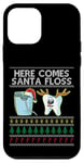 Coque pour iPhone 12 mini Here Comes Santa Floss Dental Surgeon Christmas Dentist