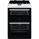 AEG CCX6501ACW 60cm Ceramic Double Oven Freestanding Cooker