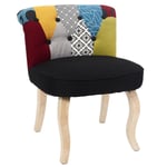 Fauteuil Patchwork Design "Eleonor" 68cm Multicolore