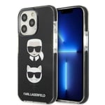 Karl Lagerfeld iPhone 13 Pro Skal Karl & Choupette Head - Svart