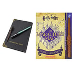 WOW! STUFF Collection Harry Potter Tom Riddle's Diary Notebook, Slytherin House Pen, & UV Wand & Harry Potter: The Marauder's Map Guide to Hogwarts (book and wand set)
