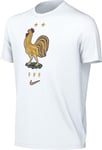 Nike Unisex Kids Shirt FFF U NK Crest Tee, White, FZ0074-100, L