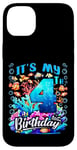 Coque pour iPhone 14 Plus C'est mon quatrième anniversaire, mon garçon Sea Fish Ocean Animals Aquarium