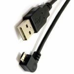 Right Angle Micro USB 2.0 1m Long Data Charger Cable for Nokia HTC