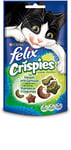 Felix Crispies Lot de 8 sachets de friandises pour Chat avec protéines, vitamines et acides Gras oméga 6 (8 x 45 g)