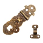 SUPERFINDINGS 5sets 24mm Antique Bronze Iron Lock Catch Clasps Jewelry Box Latch Hasp Lock Clasps Furniture Drawers Cabinet Doors Chest Box Lids Padlock, Hole 3mm