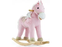 Milly Mally Pony Soft Rocking Horse With A Teddy Bear (Pink)