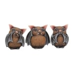 Nemesis Now B4473N9 Figurines Trois Chauve-Souris Sages 8,5 cm Marron