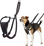 HALTI No Pull Harness Size Small, Professional Dog Harness to Stop Pulling on the Lead, Easy to Use, Anti-Pull Training Aid, Adjustable, Reflective and Breathable, For Small Dogs, Black